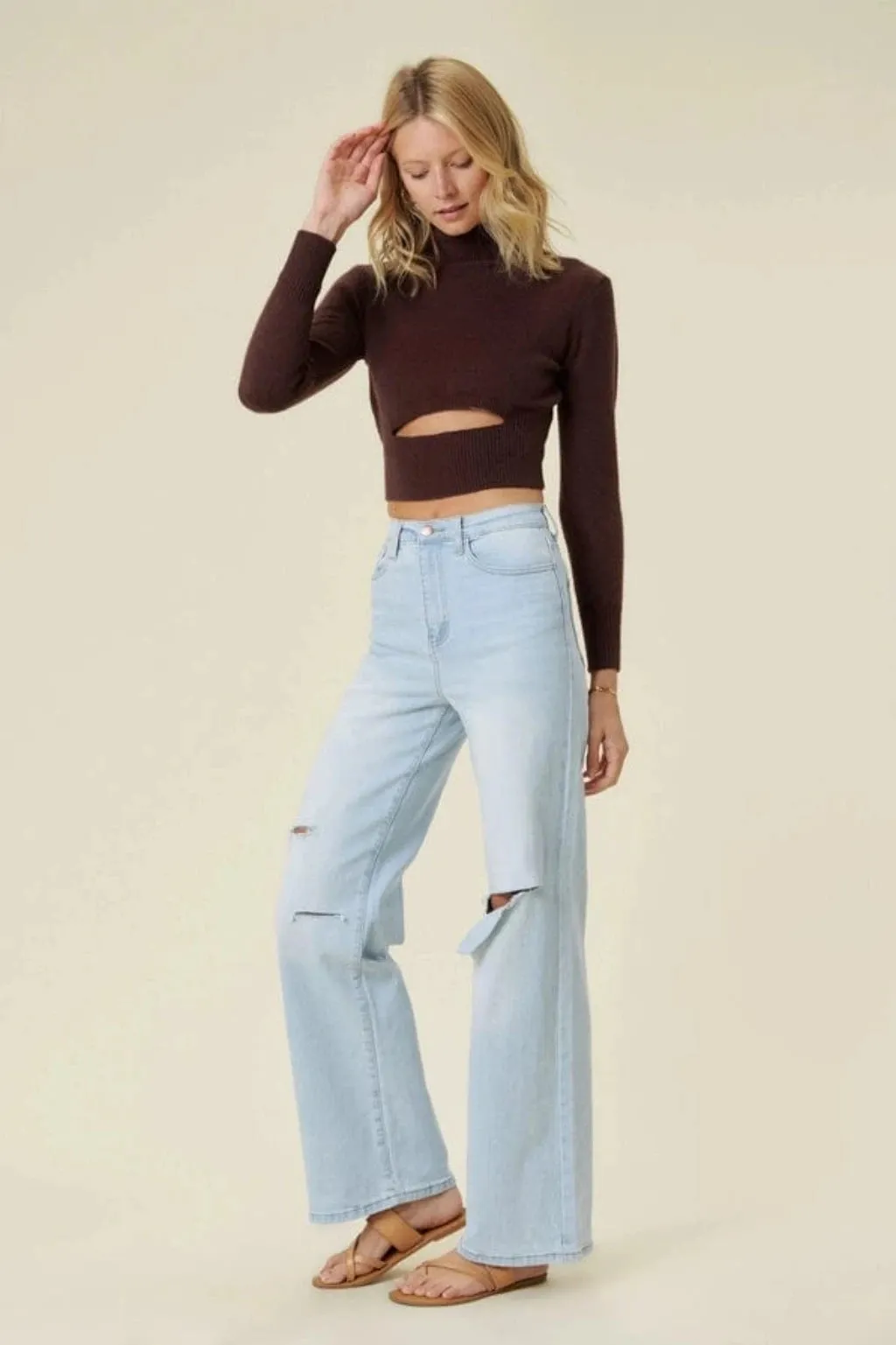 Rockstar Ripped Wide Leg Jeans